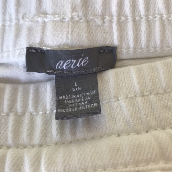 Aerie white pull on shorts like new never worn size large - Picture 5 of 5